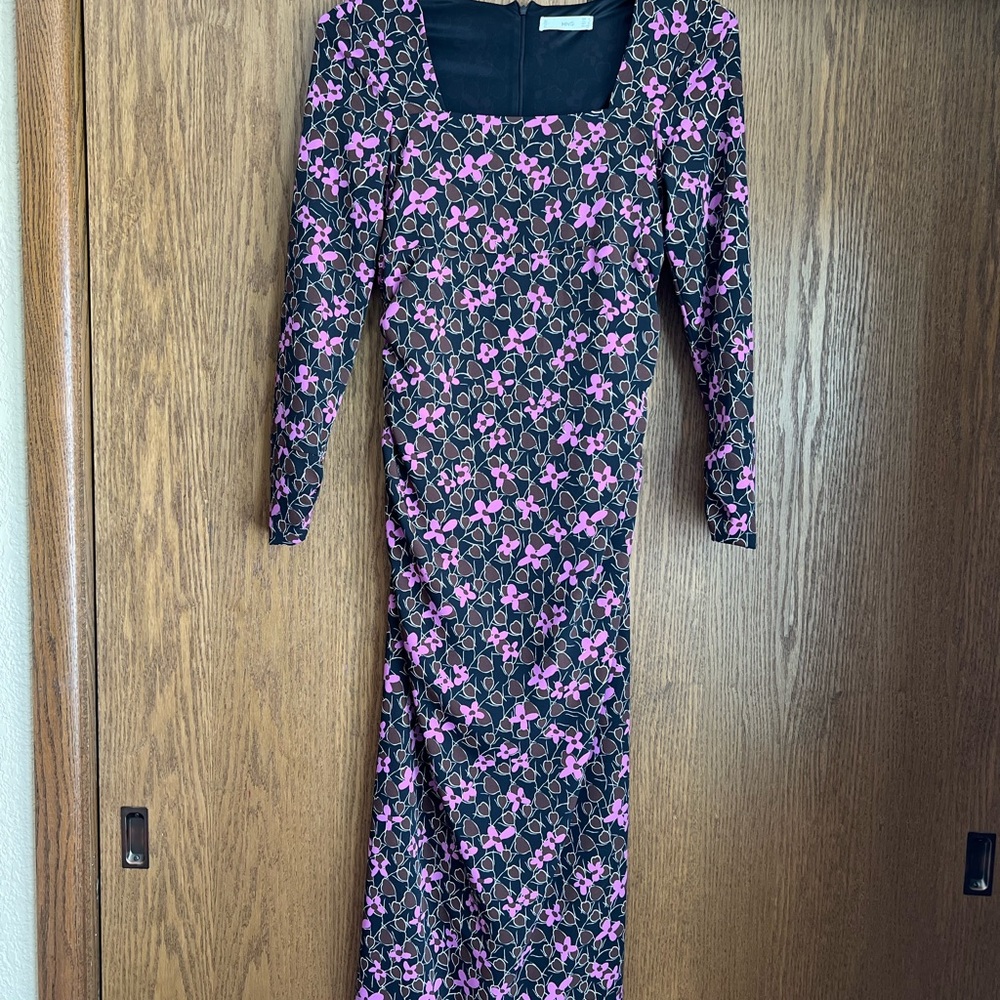 M N G by Mango Nina Floral Midi Dress